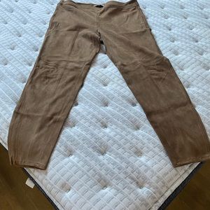 Talbots Suede Pants Size 14 Brown